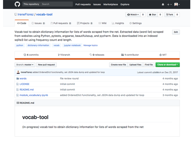 Vocab Tool for English Learners