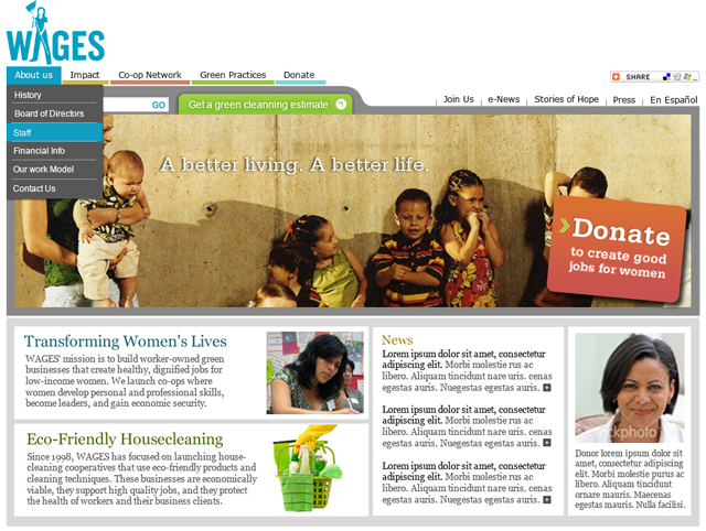 WAGES Coop Incubator website redesign